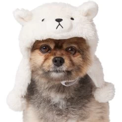 Frisco Plush Polar Bear Dog & Cat Hat -Pet Cat Supplies Shop 745614 PT2. AC SS1800 V1694802014