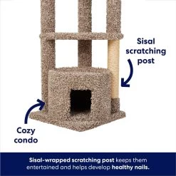 Frisco 64-in Real Carpet Wooden Cat Tree And Condo -Pet Cat Supplies Shop 914950 PT2. AC SS1800 V1697733055