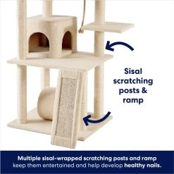 Frisco 62-in Faux Fur Cat Tree & Condo -Pet Cat Supplies Shop 92259 PT3. AC SS1800 V1667228394