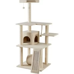 Frisco 62-in Faux Fur Cat Tree & Condo -Pet Cat Supplies Shop 92259 PT5. AC SS1800 V1584453065