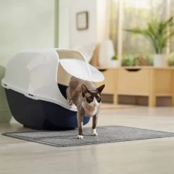 Frisco High Sided Cat Litter Box, Extra Large & Frisco Rectangular Cat Litter Mat -Pet Cat Supplies Shop 933398 PT8. AC SS1800 V1692303236