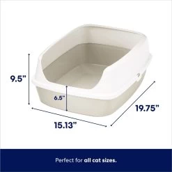 Frisco Open Top Cat Litter Box With Rim, Large & Frisco Plastic Litter Scooper With Caddy -Pet Cat Supplies Shop 947526 PT2. AC SS1800 V1693600215