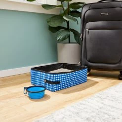Frisco Travel Safety Dog & Cat Carrier & Pet Fit For Life Collapsible Portable Litter Box With Collapsible Bowl -Pet Cat Supplies Shop 947670 PT5. AC SS1800 V1693602744