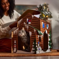 Frisco Holiday Log Cabin Cardboard Cat House & Frisco Holiday Christmas Tree Cardboard Cat House -Pet Cat Supplies Shop 986238 PT4. AC SS1800 V1698257790