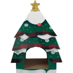 Frisco Holiday Log Cabin Cardboard Cat House & Frisco Holiday Christmas Tree Cardboard Cat House -Pet Cat Supplies Shop 986238 PT7. AC SS1800 V1698258117