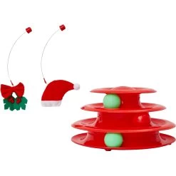 Frisco Holiday Santa Hat & Mistletoe Cat Tracks Cat Toy & Frisco Holiday Mice Cat Toy With Catnip, 5 Count -Pet Cat Supplies Shop 986278 PT3. AC SS1800 V1698258464